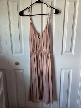 Volcom Blush Midi Dress with V-Neck and Spaghetti Straps